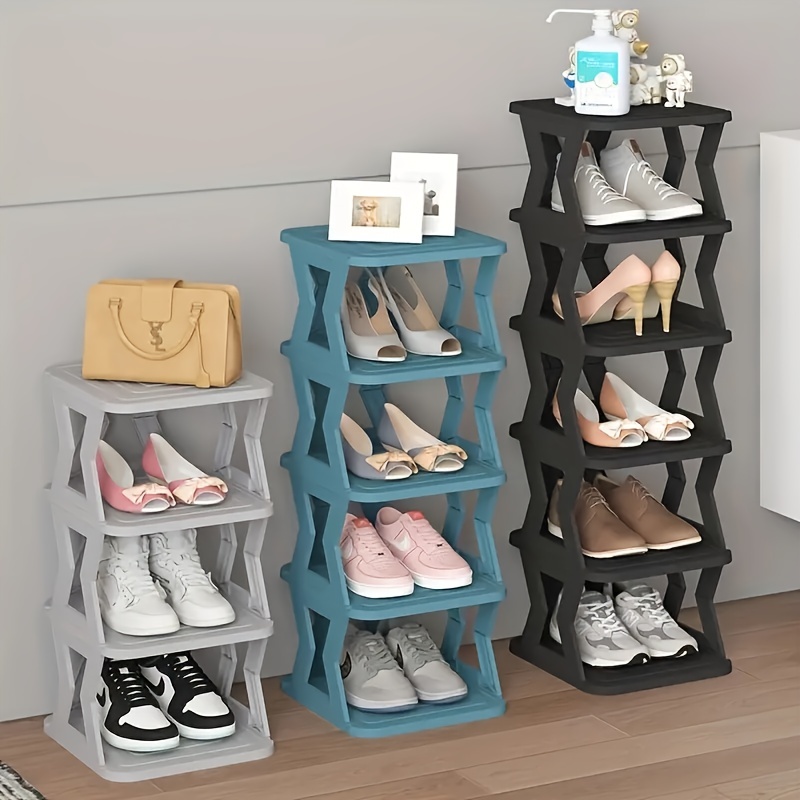 Zapatero Apilable, Estantería para Zapatos Estantes Verticales para Zapatos  Almacenamiento Apilable Organizador Zapatos para Pasillo Dormitorio