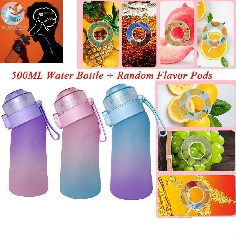 Sports Water Bottle With 3 Random Flavor Pods Water Cup - Temu