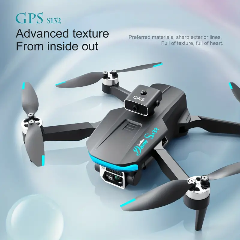 new s132pro gps quadcopter uav drone built in gps one key return dual hd cameras brushless motor intelligent obstacle avoidance perfect toy and gift for adults kids and teenager details 0
