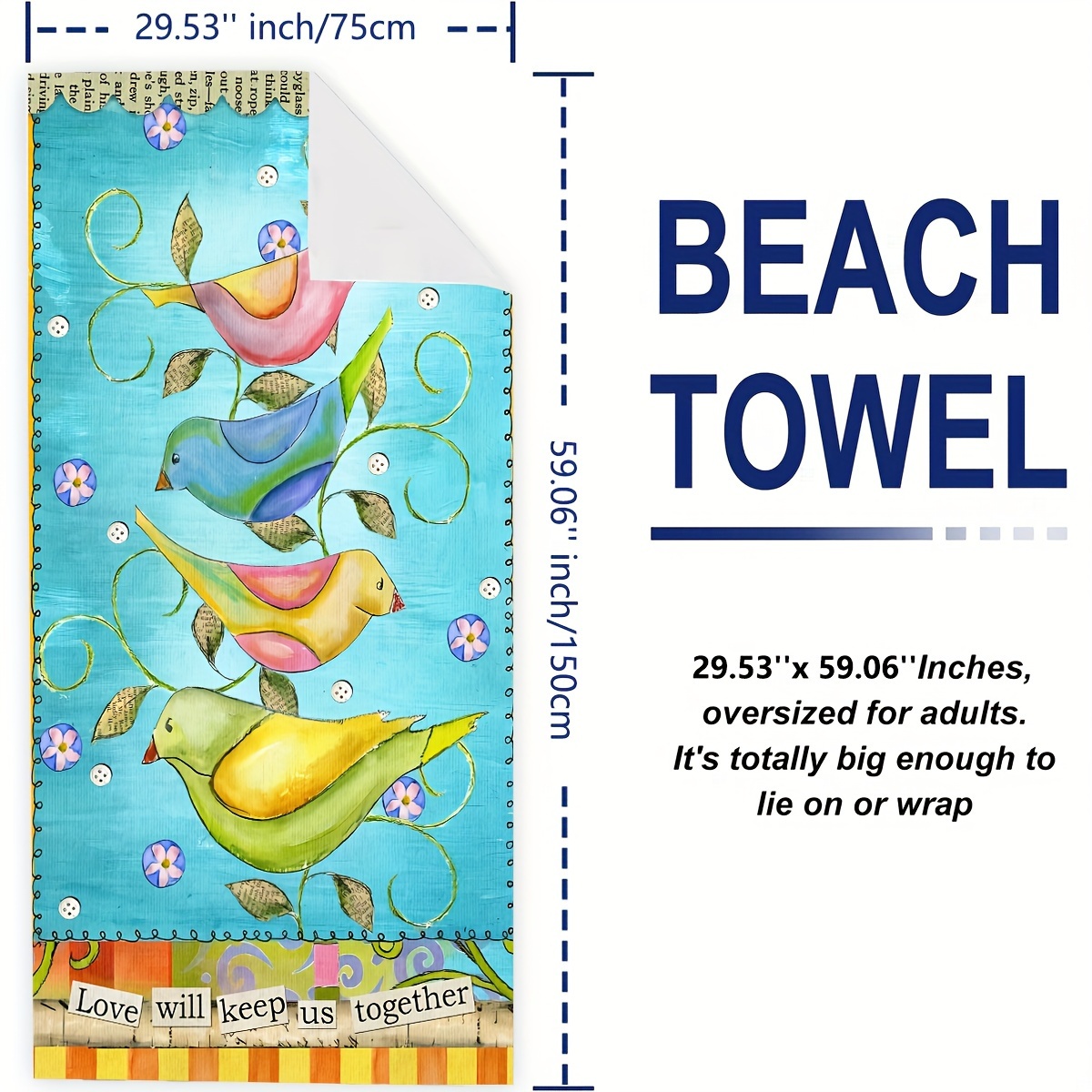 Serviette De Plage En Microfibre Anti Sable, Seestern, Imprimé Grande