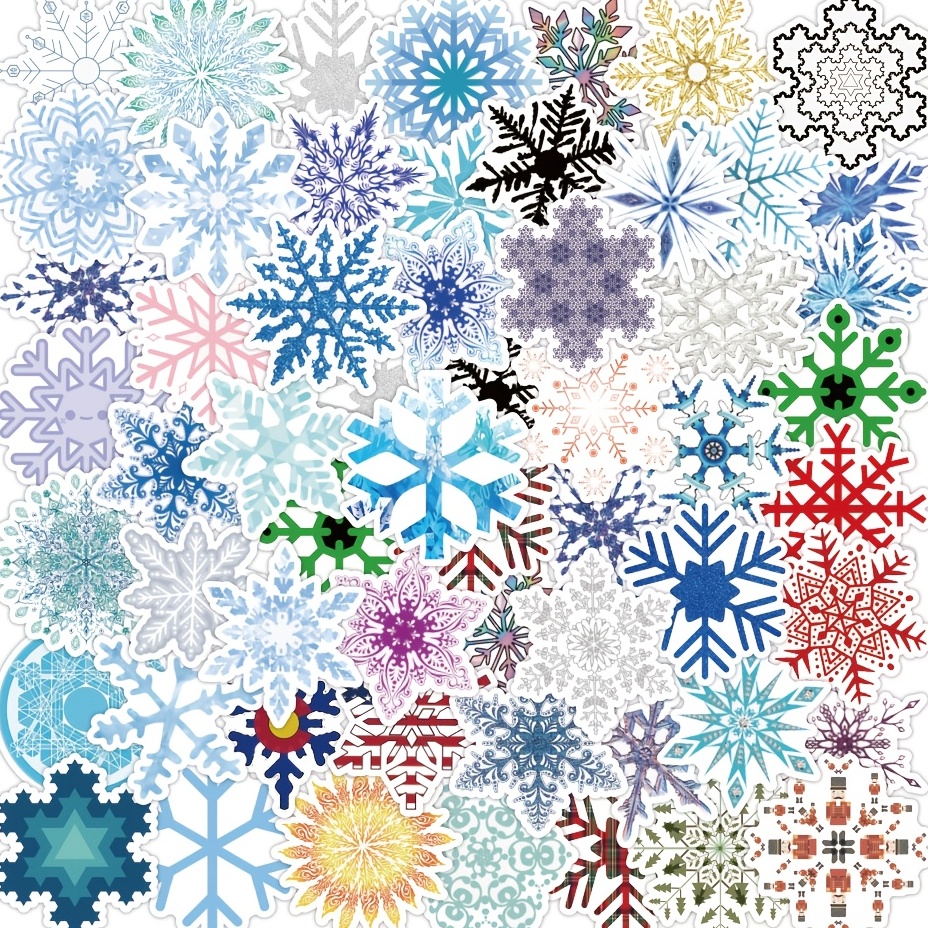 50pcs Snowflake Stickers