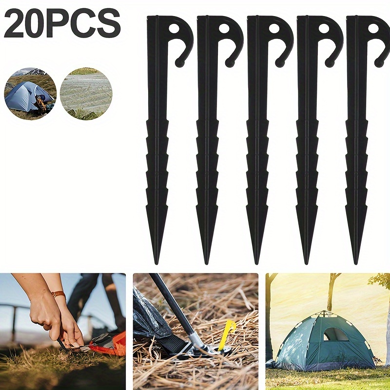 Camping Tents Nails Beach Ground Pins Stakes Lightweight Fishing  Backpacking Tent Stakes Pegs for Patio Lawn Netting Tarp Canopy
