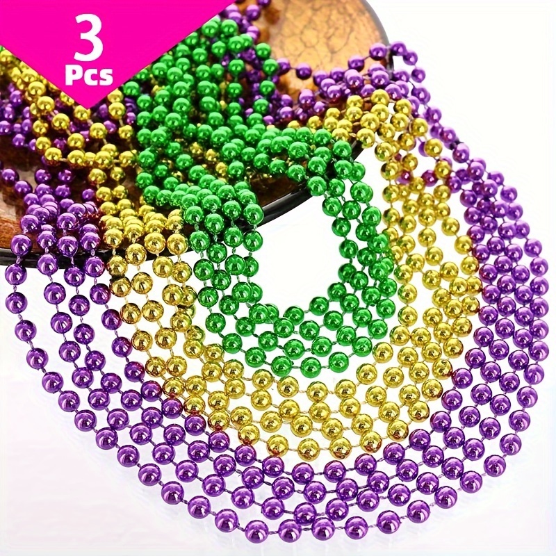Assorted Colors Plastic Beaded Necklaces Party Beads - Temu