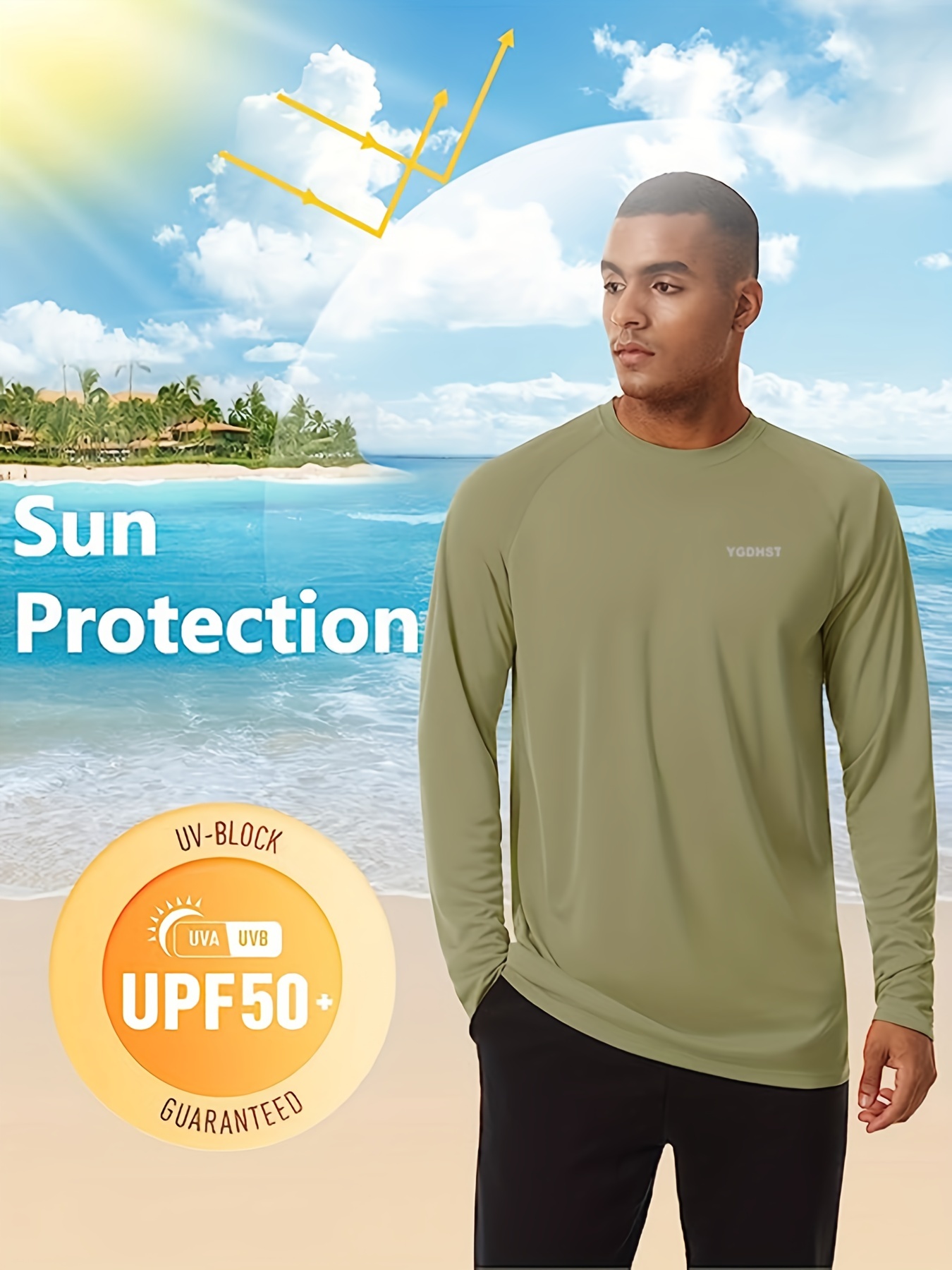 Camisa De Pesca De Protección UV UPF50 Para Hombre Ropa De Secado