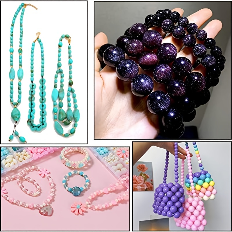 Elastic Elastic Beading String Diy Jewelry Making Necklace - Temu