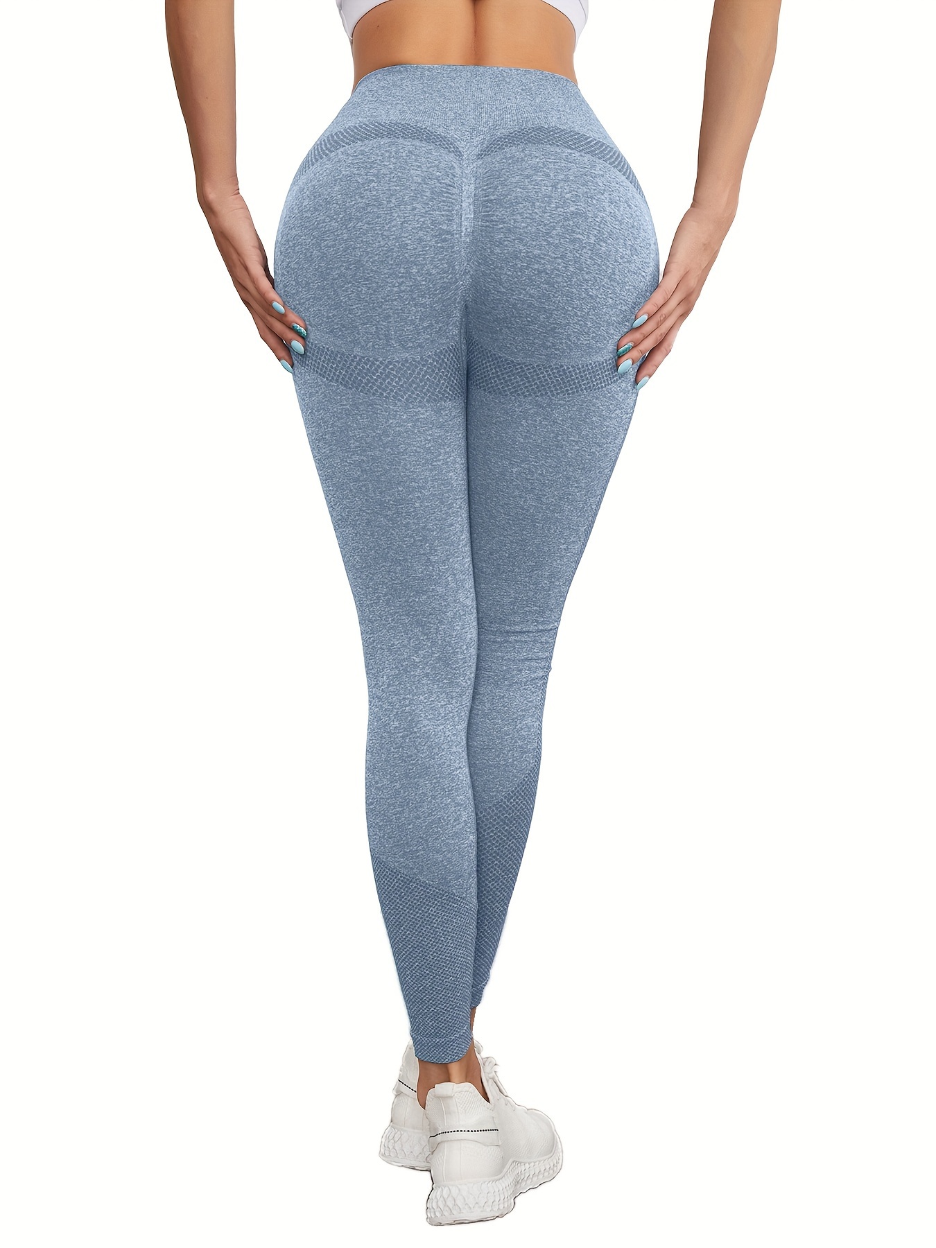 Seamless Exercise Yoga Sweat Absorbing Leggings Solid Color - Temu Austria