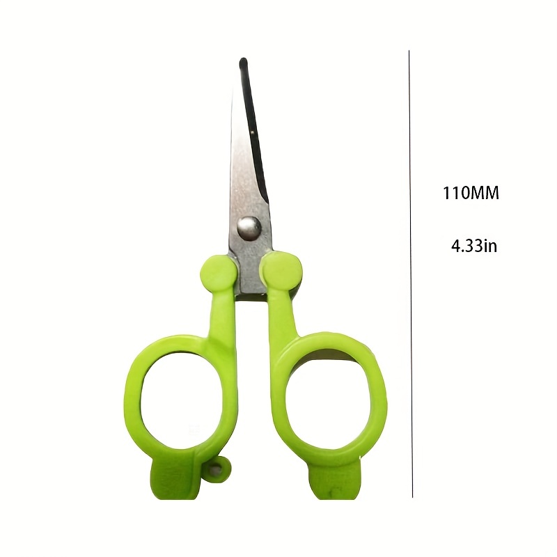Compact Stainless Steel Folding Scissors for Travel and Outdoor Activities  - Lightweight and Durable Mini Scissors for Fishing and Camping