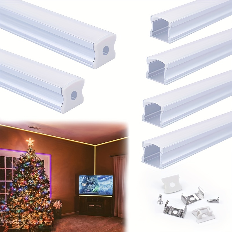 Paquete De 6 Canales De Aluminio Para La Instalación De Luces De