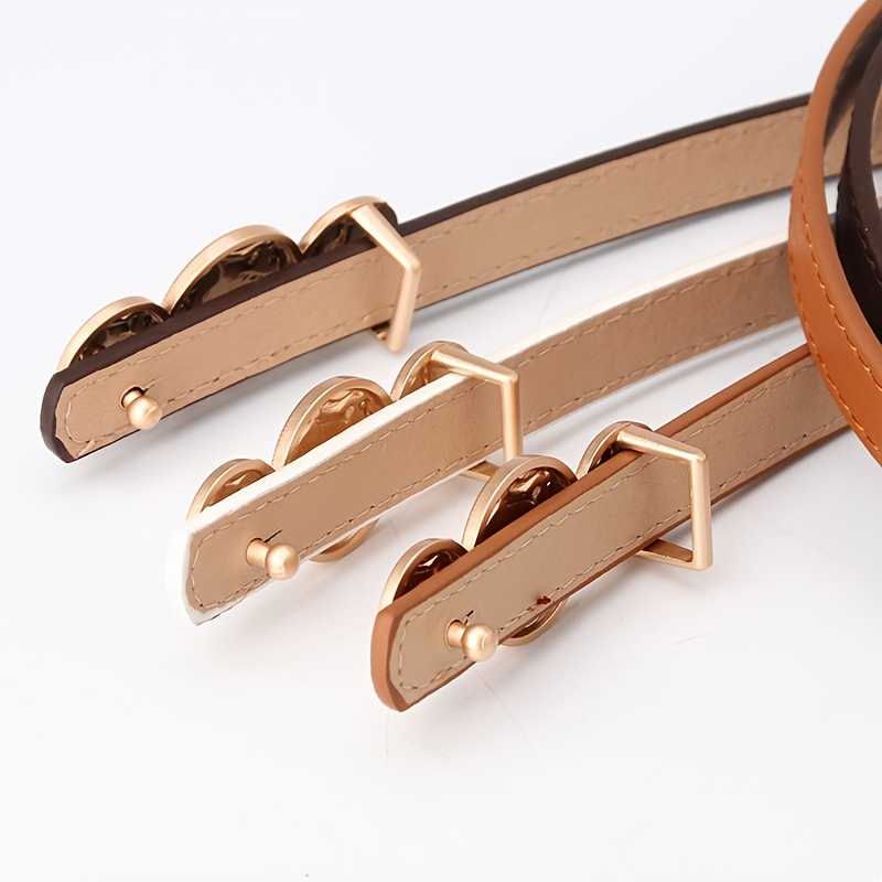 Multi Round Womens Belt Geometric Decor Belt With Hole Punch For