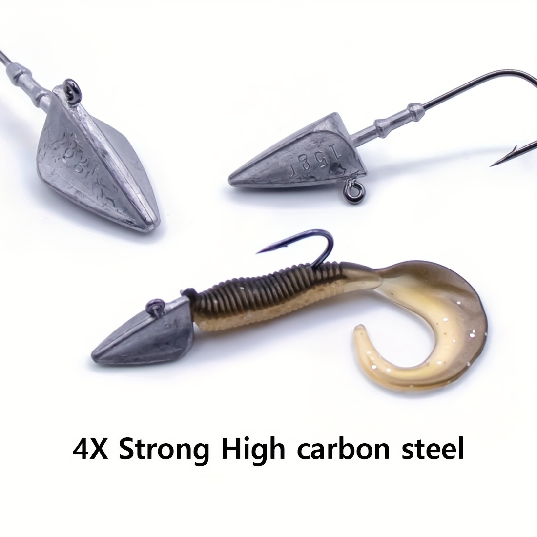 8 Sizes Swing Jig Heads Texas Rig Hooks Fishing - Temu