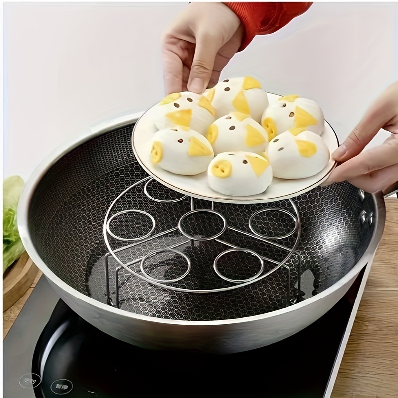 Stainless Steel Stackable Egg Steamer Rack Double-Layer Steaming