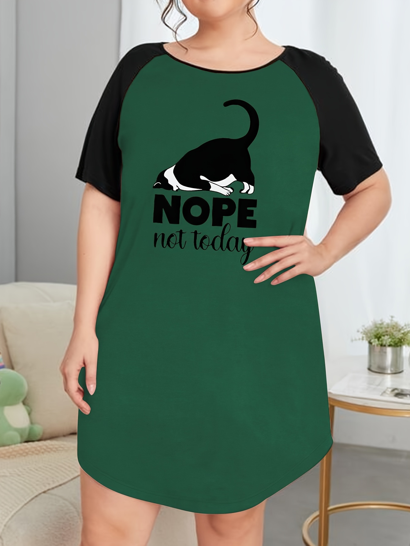 Maxi Dress Not Today T Shirt Dress Womens Nope Not Today Cat