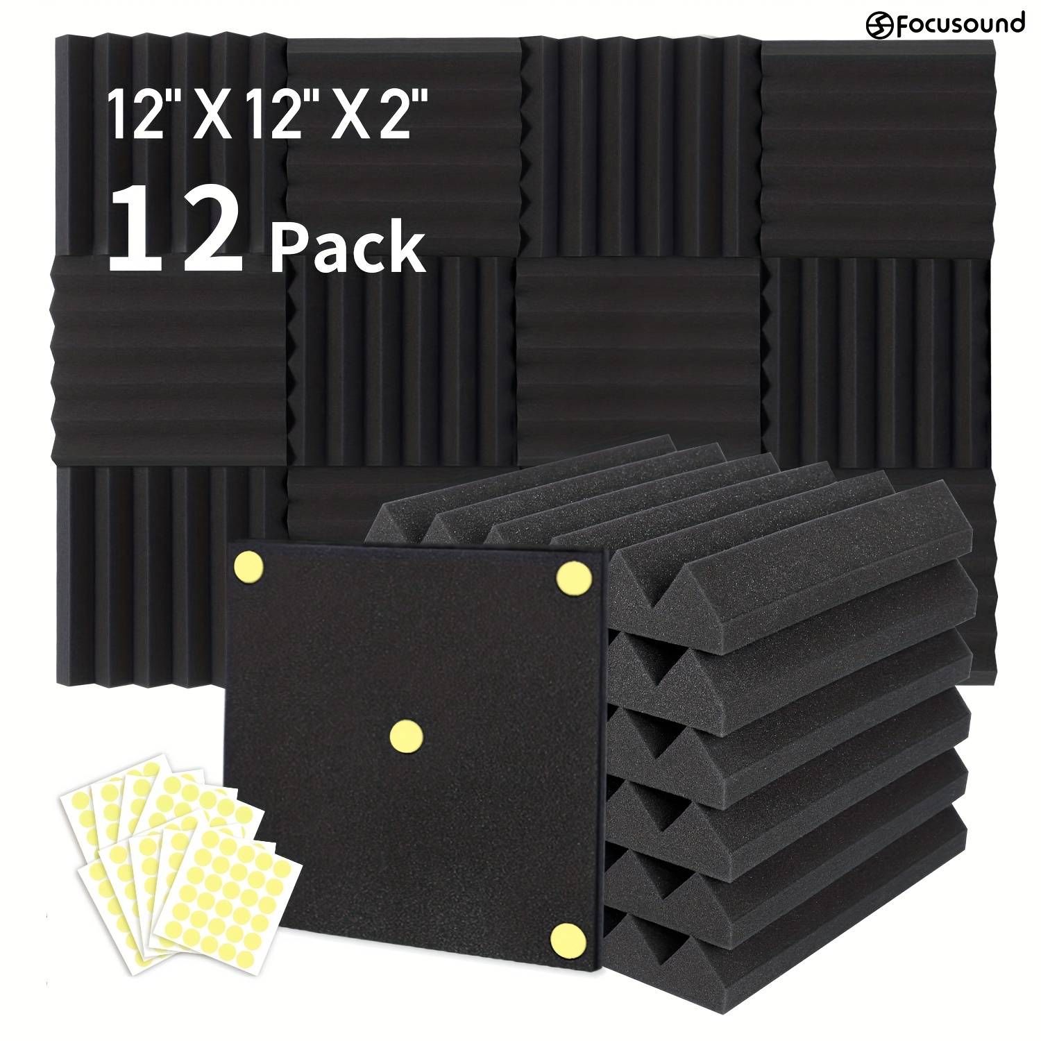 24 paquetes de paneles acusticos 30 x 30 x 2.5cm, aislante acustico para el  estudio