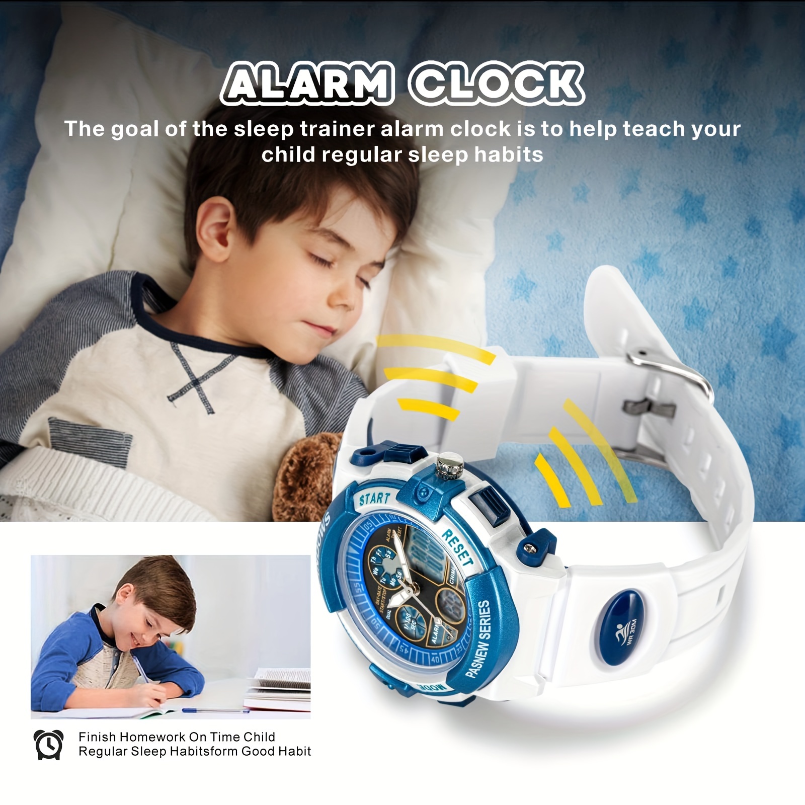 Montres Enfants, Avec Alarme Chronomètre Montre Électronique Durable Pour  Enfants, Pour Enfants Filles Bleu L 