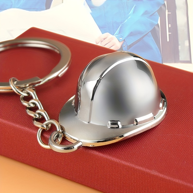 1pc Creative And Minimalist Construction Safety Helmet Keychain