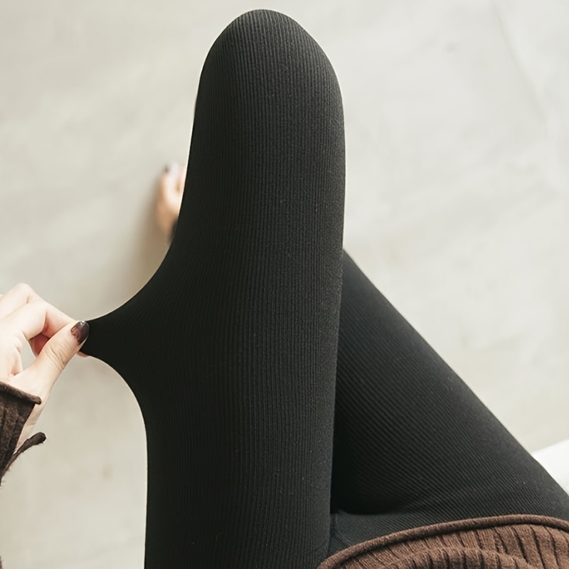 Thermal Thick Leggings Warm Tights Elastic Plush Lined Pants - Temu Canada