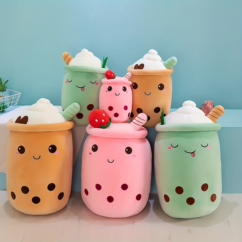 24cm Bubble Tea Boba Soft Stuffed Peluche Oreiller Coussin Kawaii Cute_y