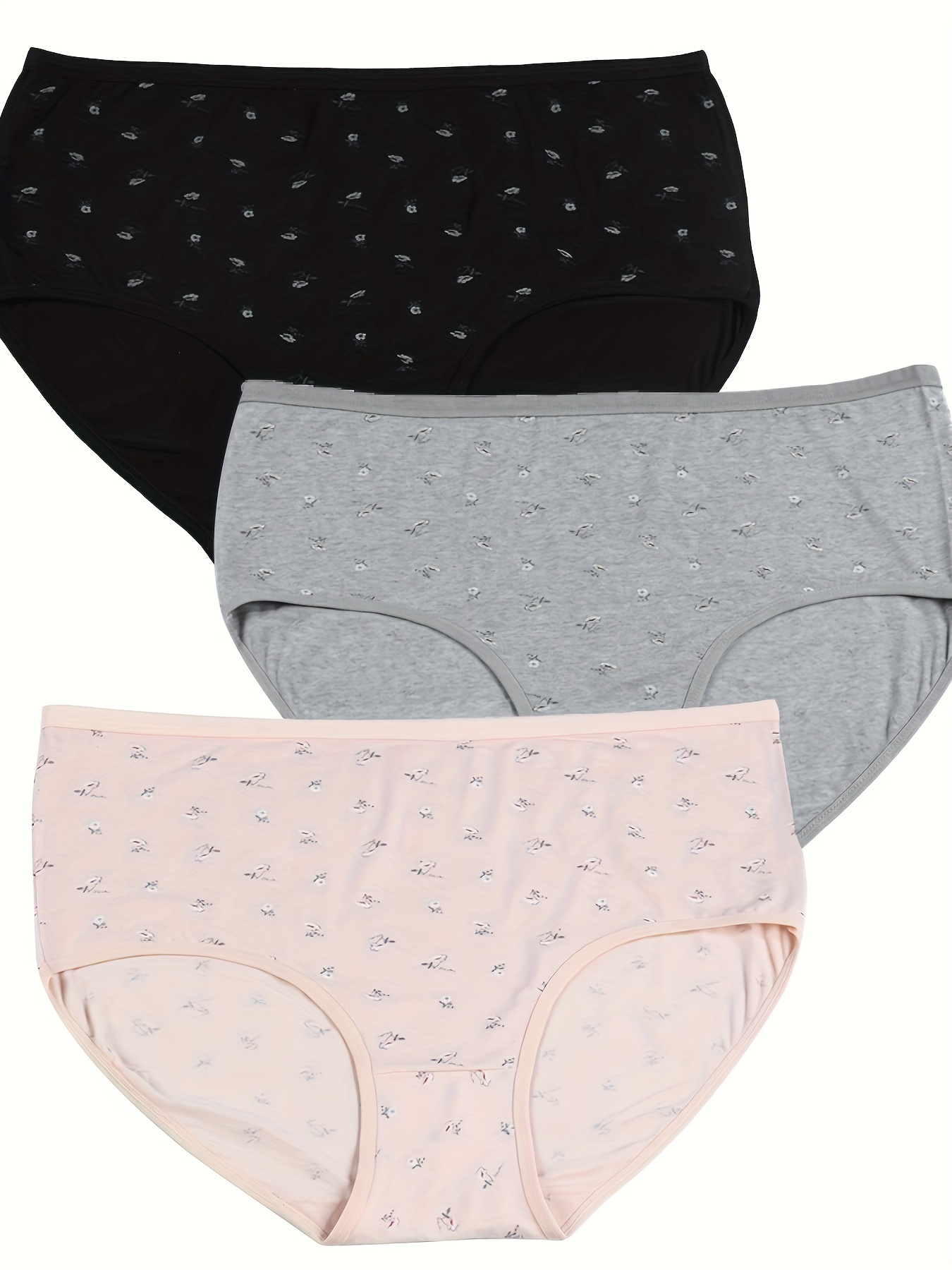 3 Pack Plus Size Kawaii Underwear Set Conjunto de três peças - Temu Portugal
