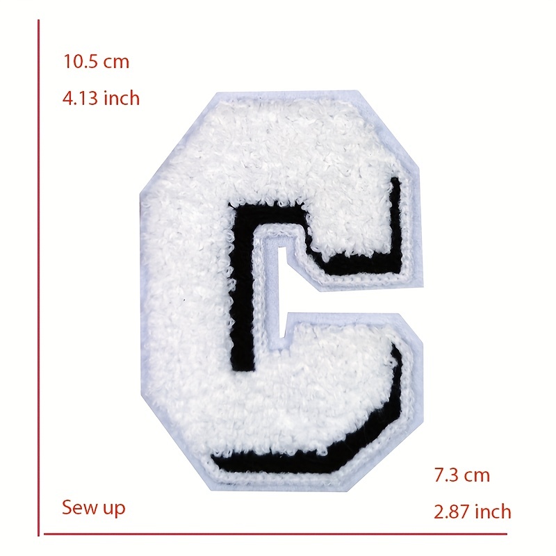 Self Adhesive Chenille Letter Patches Iron On Letters Patches