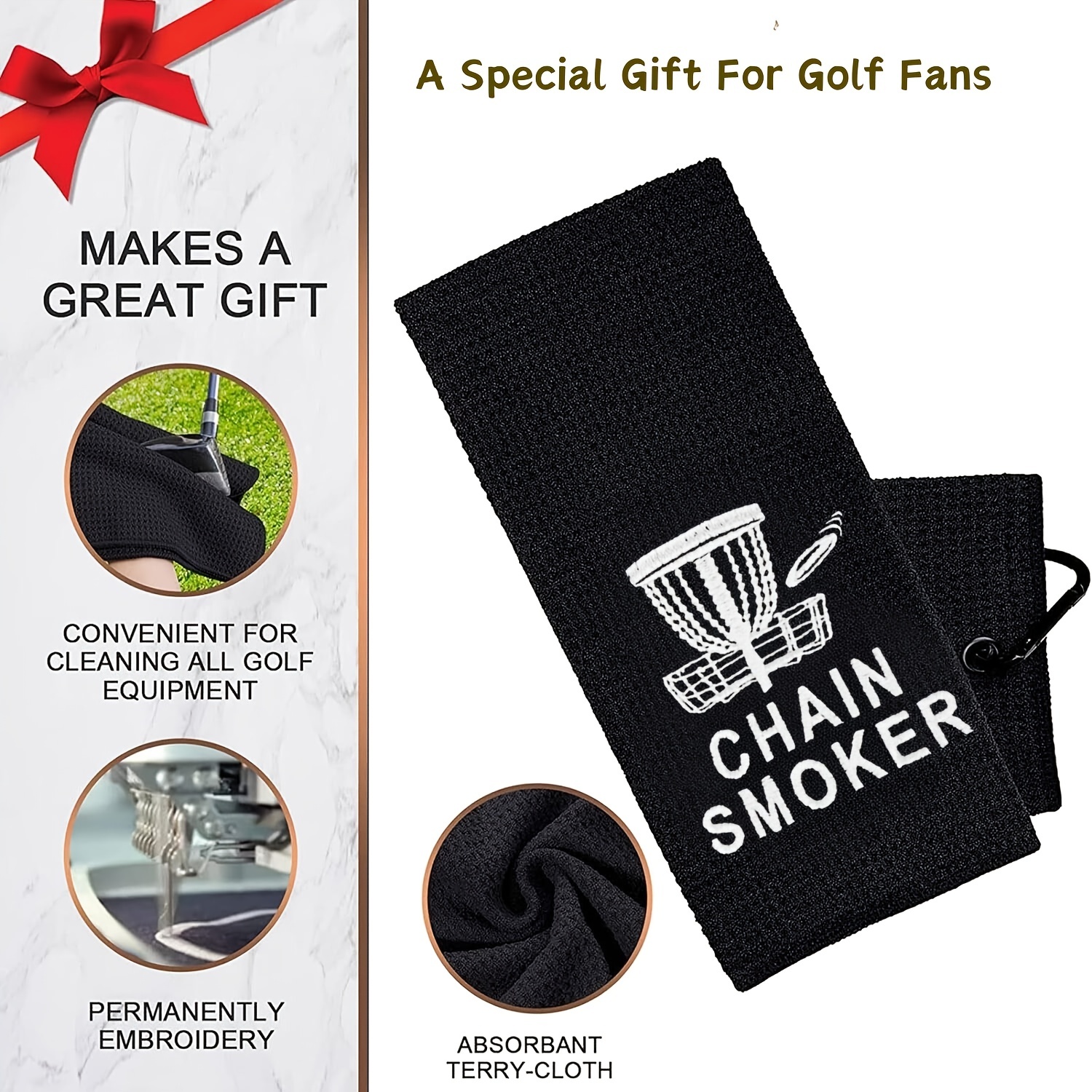 Embroidered Funny Golf Towel With Clip Perfect Golf Gifts - Temu