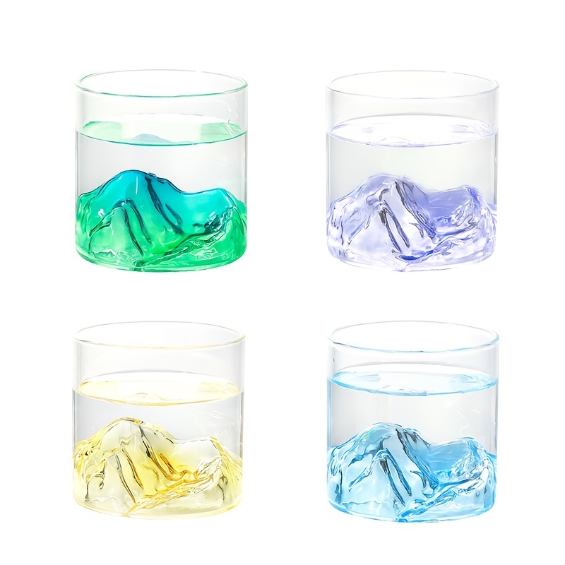 1pc, 3D Glass Cup, Mountain Inside Water Cup, High Borosilicate Glass  Coffee Cups, Drinking Glasses For Juice, Milk, Tea, And More, Summer Winter  Drin