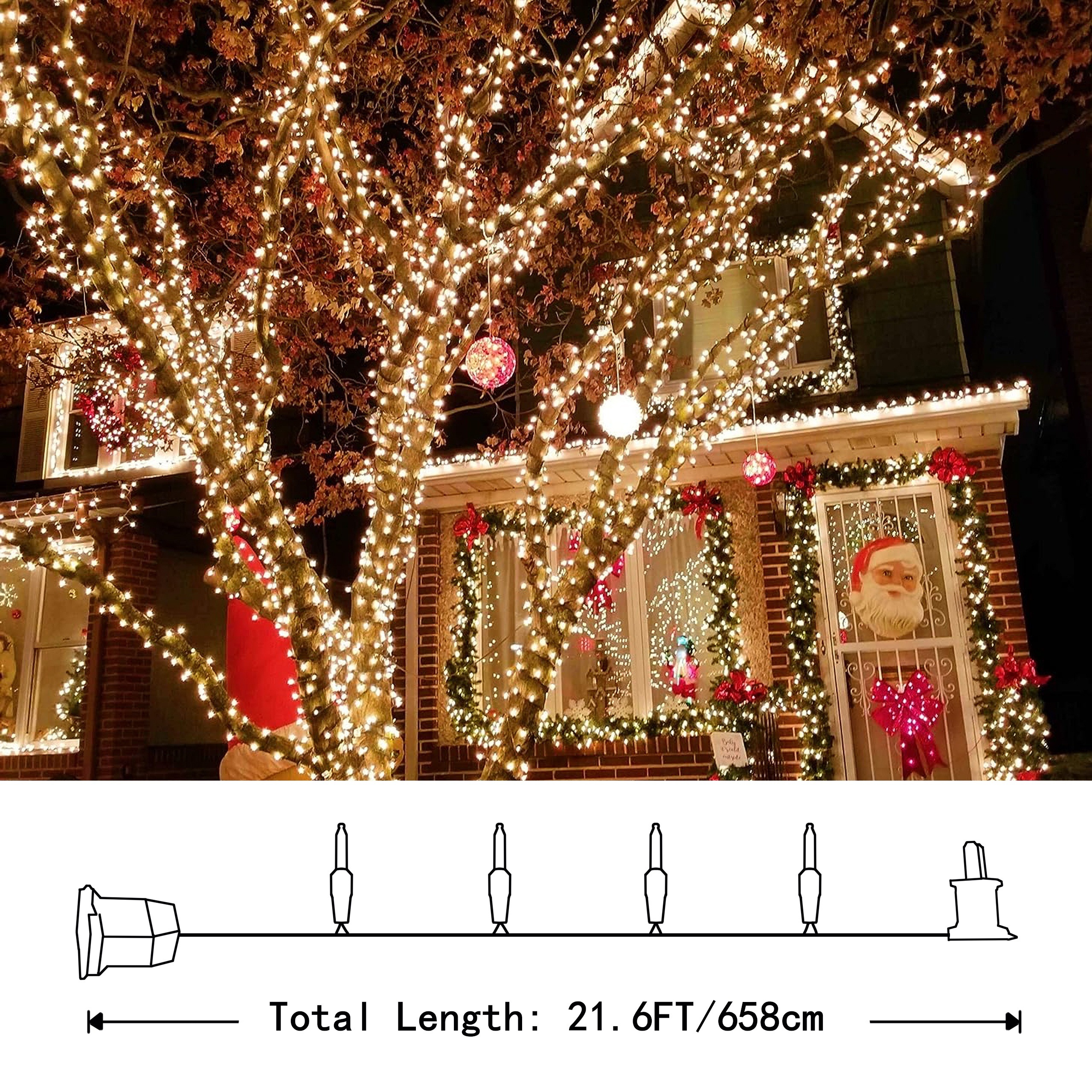 100/130/160leds String Lights Christmas Light Outdoor - Temu