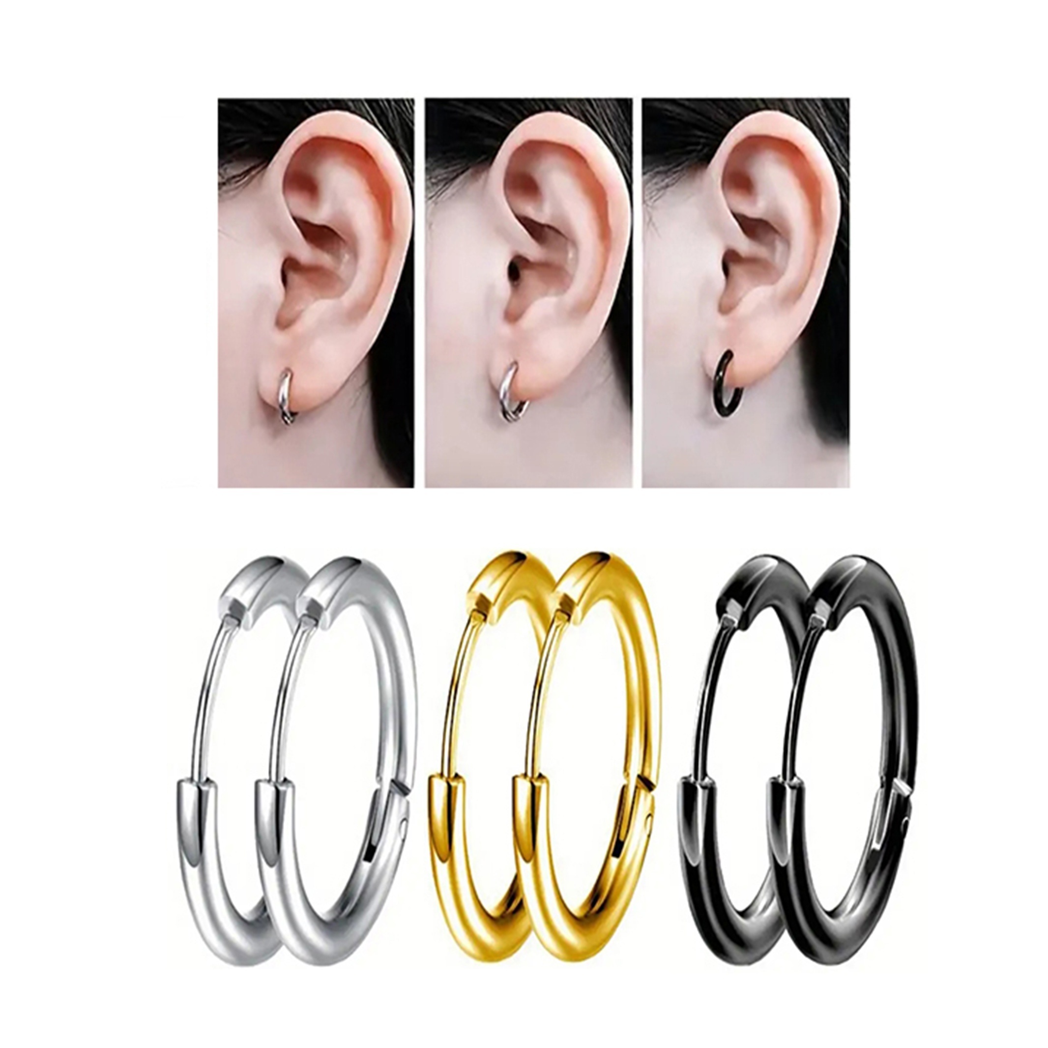 Flipkart.com - Buy RAUR 2 Pair Blue Gold studs Earring Bali Hoop Earrings  Combo For Men / Gents / Boys / Women / unisex ComboStuds-47 Metal Stud  Earring Online at Best Prices in India