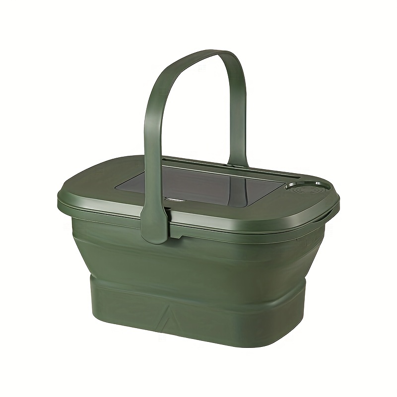 Naturehike Foldable Multifunctional Camping PVC Bucket with Handles, Green