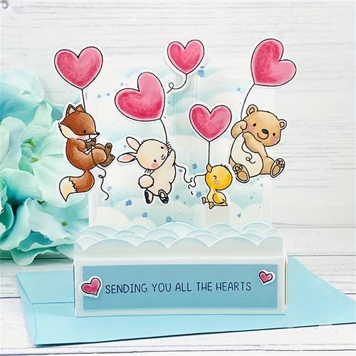 liebes-themen stempel- und stanzset für scrapbooking, diy-bastelarbeiten, hochzeitseinladungen & kartenherstellung - unverzichtbare papierbastelbedarf