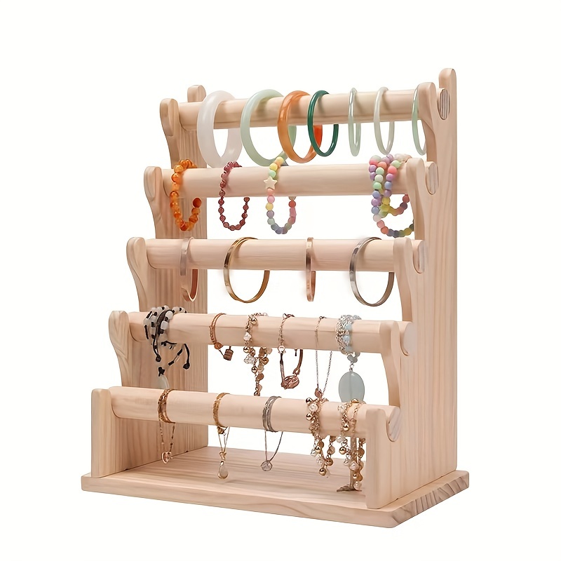 Zerodeko Hair Tie Display Stand Child Wooden Display Hook Storage