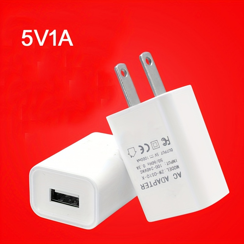 Certified 5v1a Us Standard Charger: Usb Mobile Charginghead - Temu