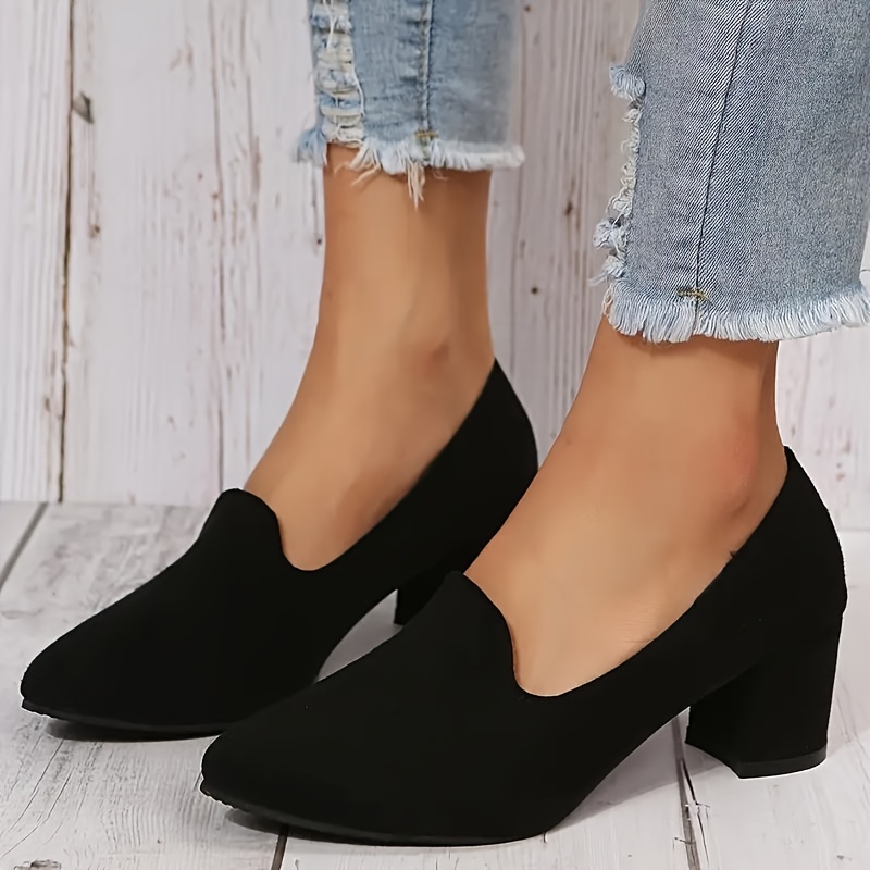 The Point in Black Solid, Women's Shoes