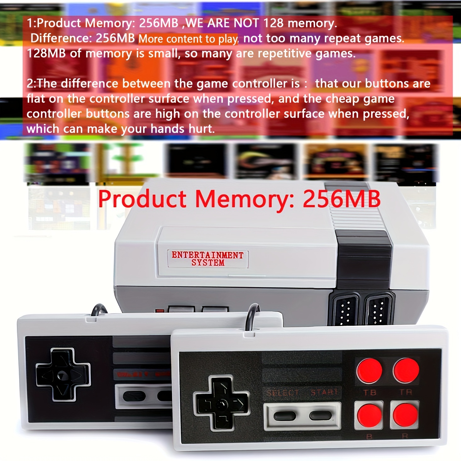 

Classic Game Consoles, Retro Game Console With 2 Controllers, Connected To The Tv Mini Classic Edition Gift For Kids & Adults