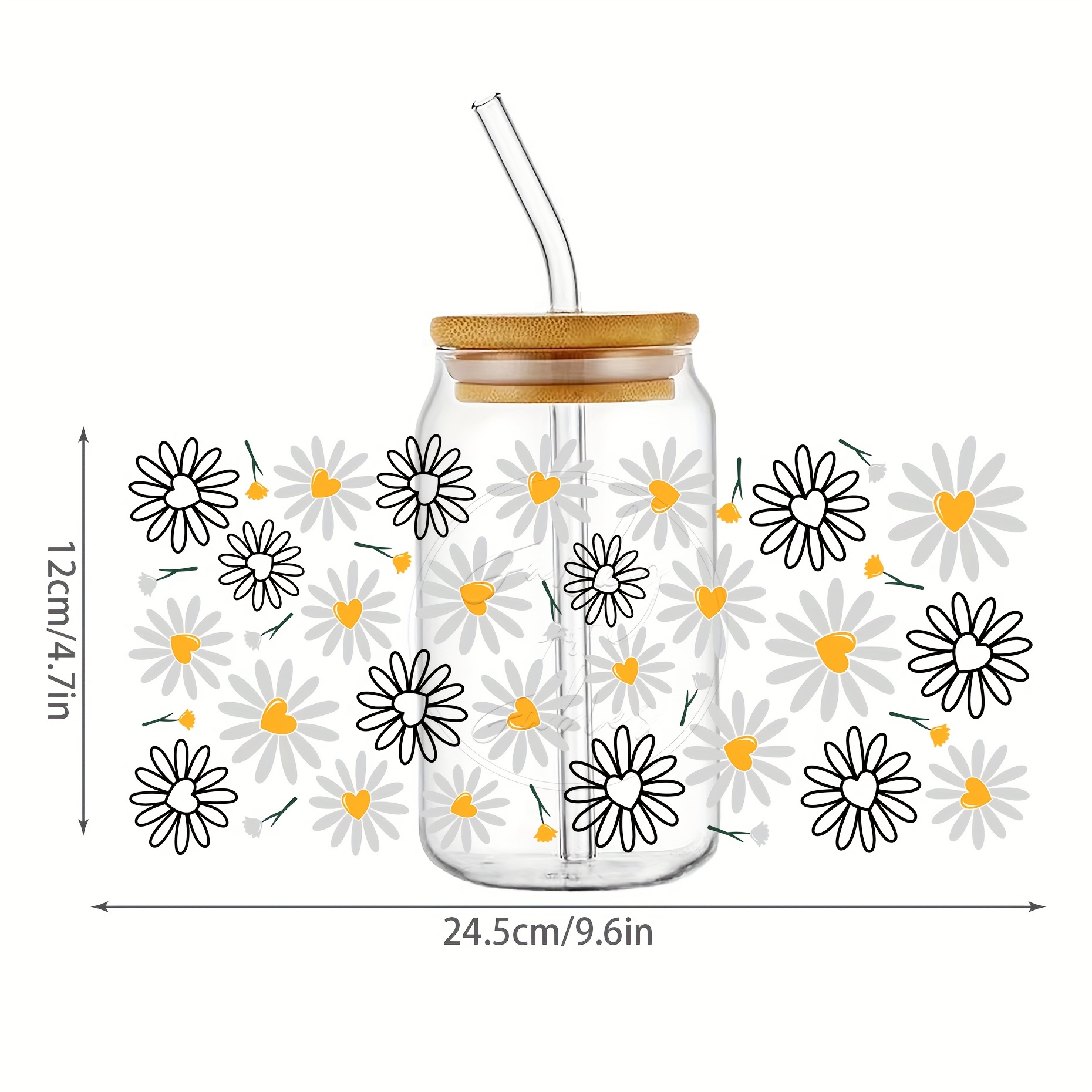 Diy Plant Waterproof Transfer Sticker Uv Sticker Glass Diy Temu