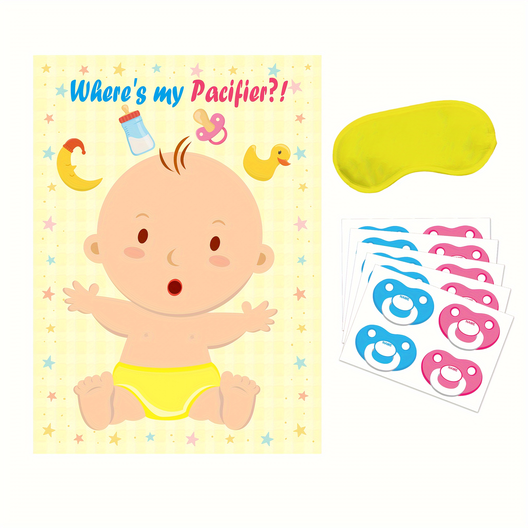 Gender Reveal Poster Set Fun Game And Stickers For Baby - Temu
