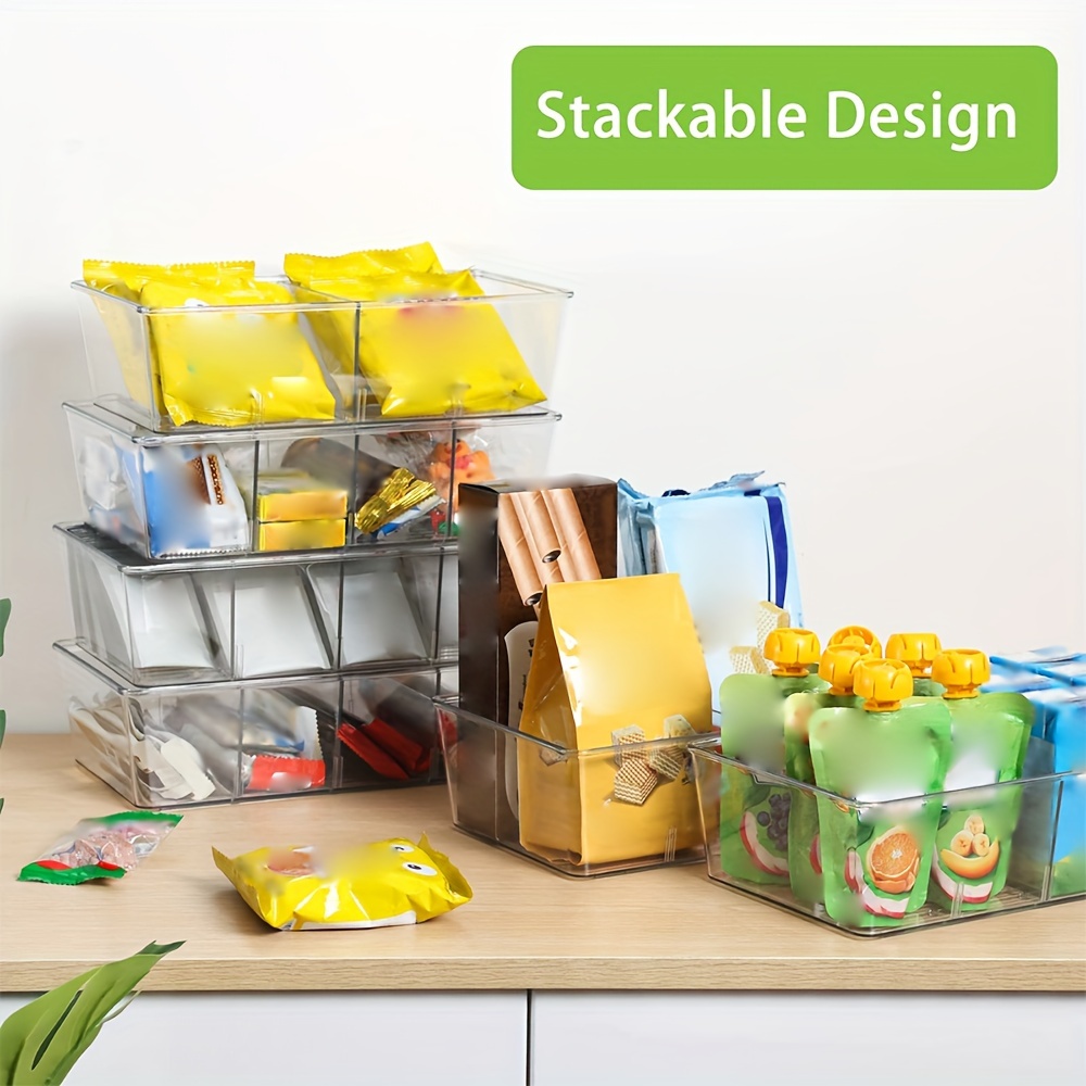 6pcs Container Sets, Transparent Plastic Storage Box, Snack Storage Box,  Separated Food Storage Box, For Food Storage Rooms, Kitchens, Refrigerators