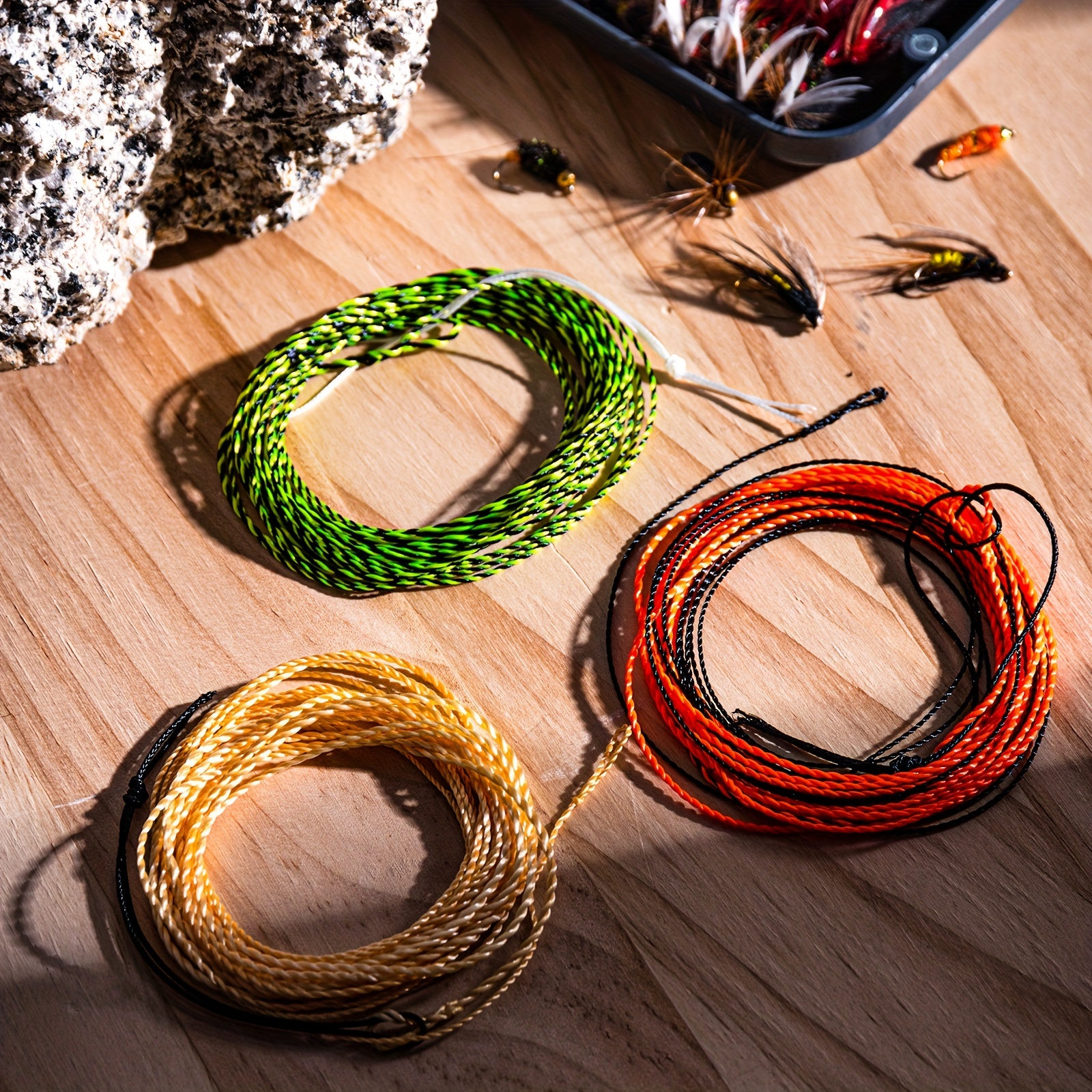 Buy Aventik 4pcs 12ft Tenkara Fly Fishing Line Tapered Braided Floating  Fishing Line 4 Different Colors with backing line Online at desertcartCyprus