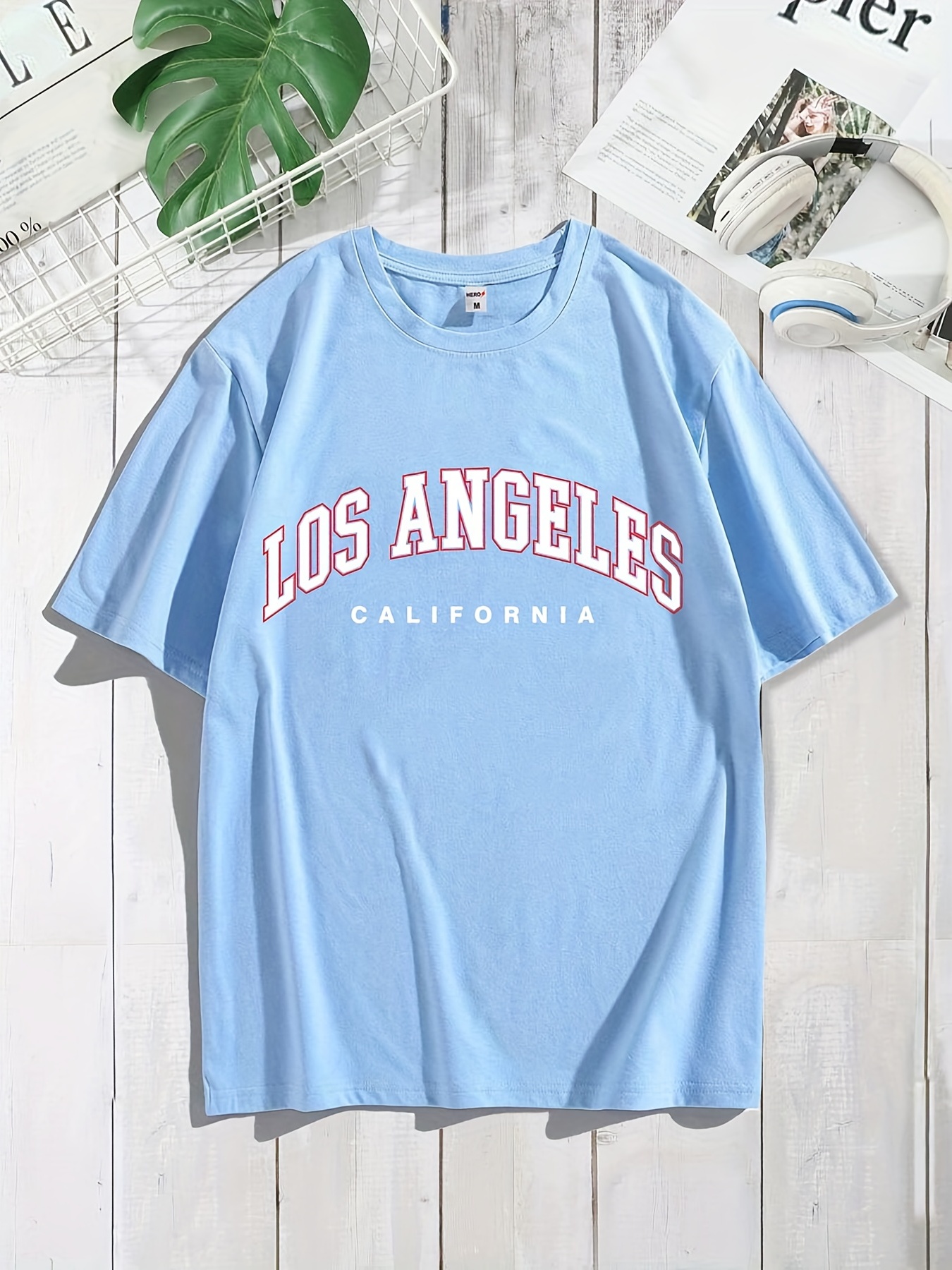 T shirt Mode Imprim Los Angeles Hommes Hauts Manches Temu