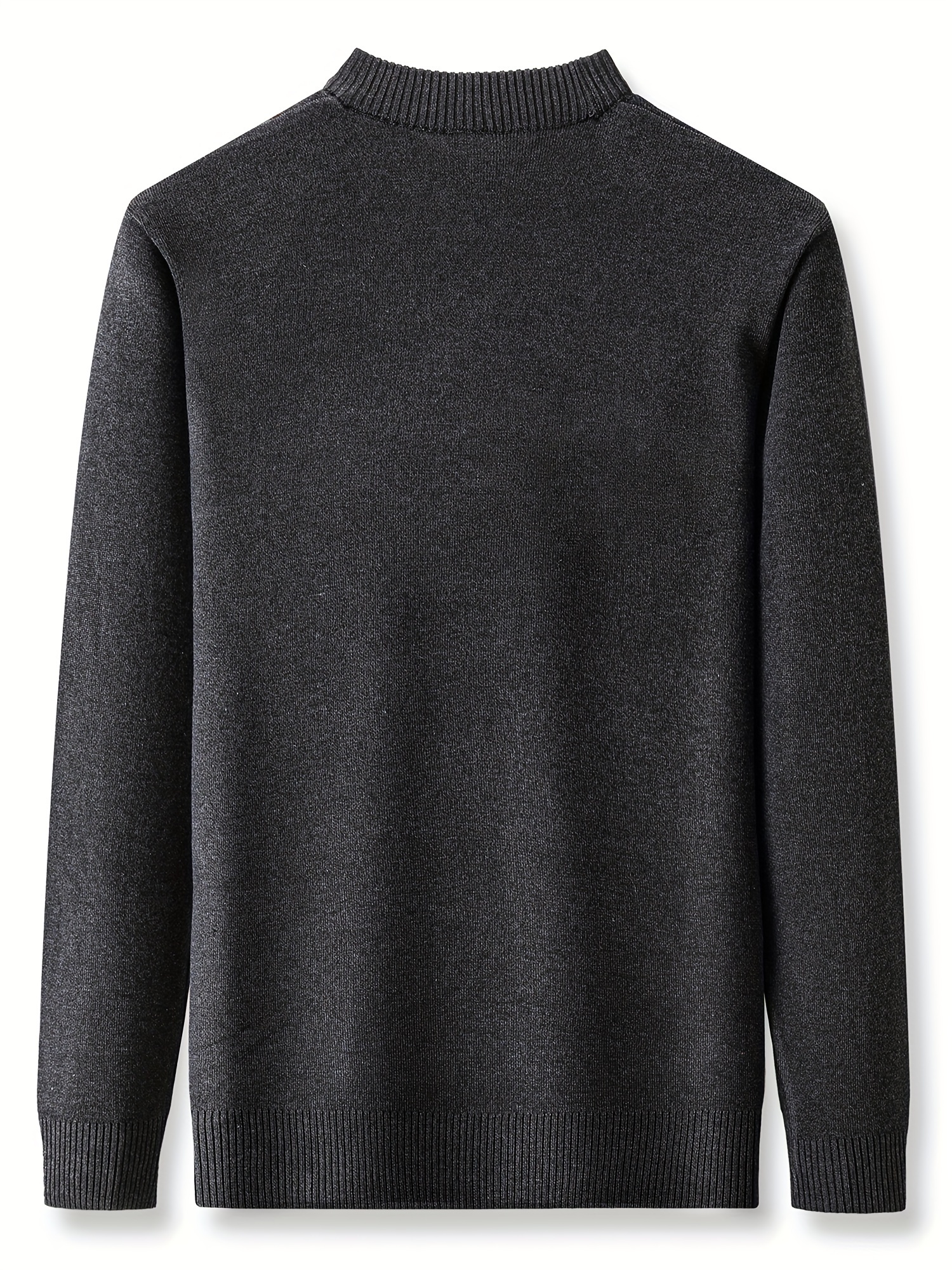 Men's Stylish Loose Knitted Sweater, Casual Slightly Stretch