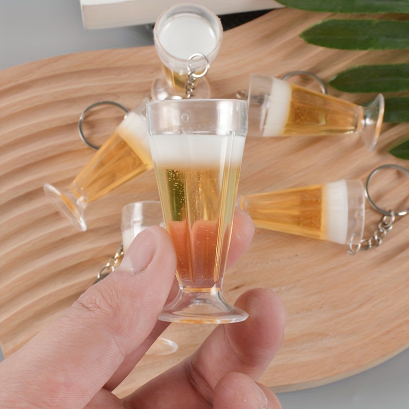 Simulated Beer Glass Champagne Glass Keychain, Creative Acrylic Beer Mug  Keychains, Simulation Mini Drink Keyring For Men Women, Cute Aesthetic  Stuff, Weird Stuff, Cool Stuff - Temu