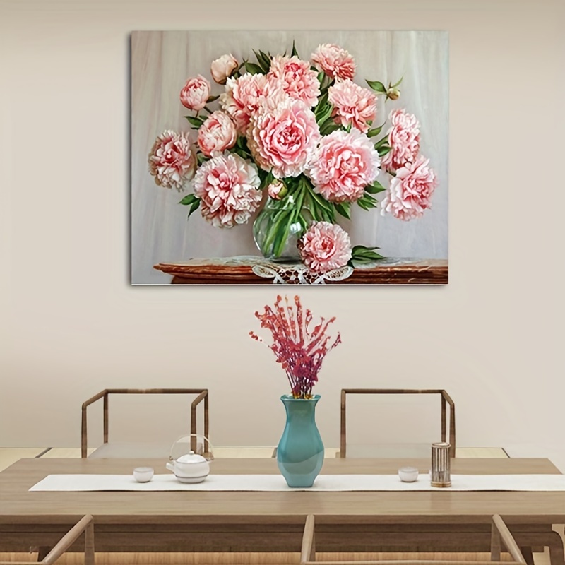 Acquista Ruopoty Fiori senza cornice Pittura digitale fai-da-te con numeri  Pittura a olio Regalo fatto a mano Decorazione della casa Pittura su tela