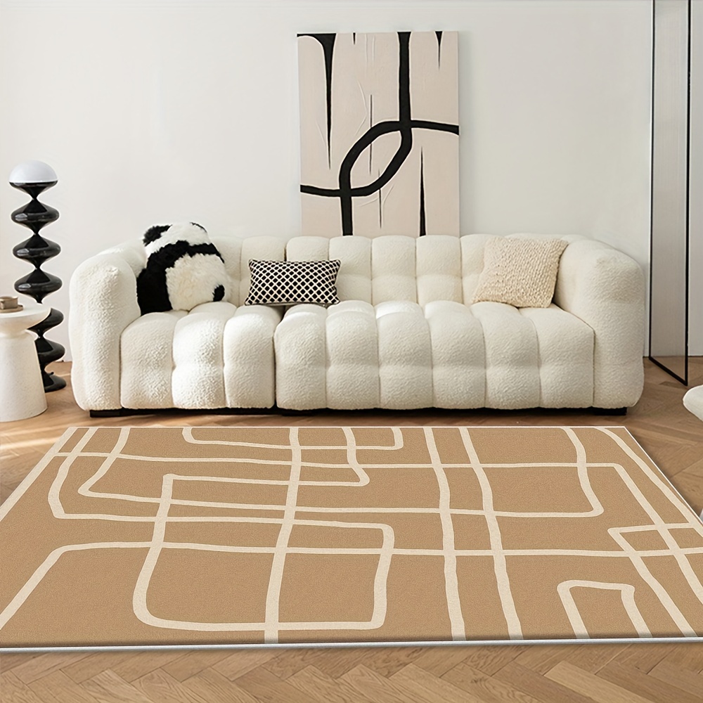 Tapis salon rectangulaire tapis nordique abstrait tapis rectangle