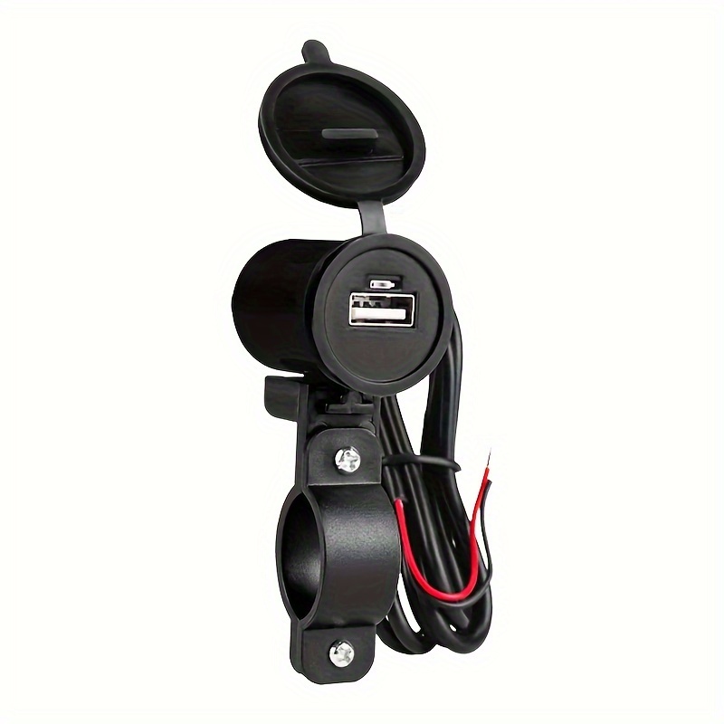 Motorrad-Handyhalter mit Ladegerät 360 Grad Drehbar USB Anschluss –  www.