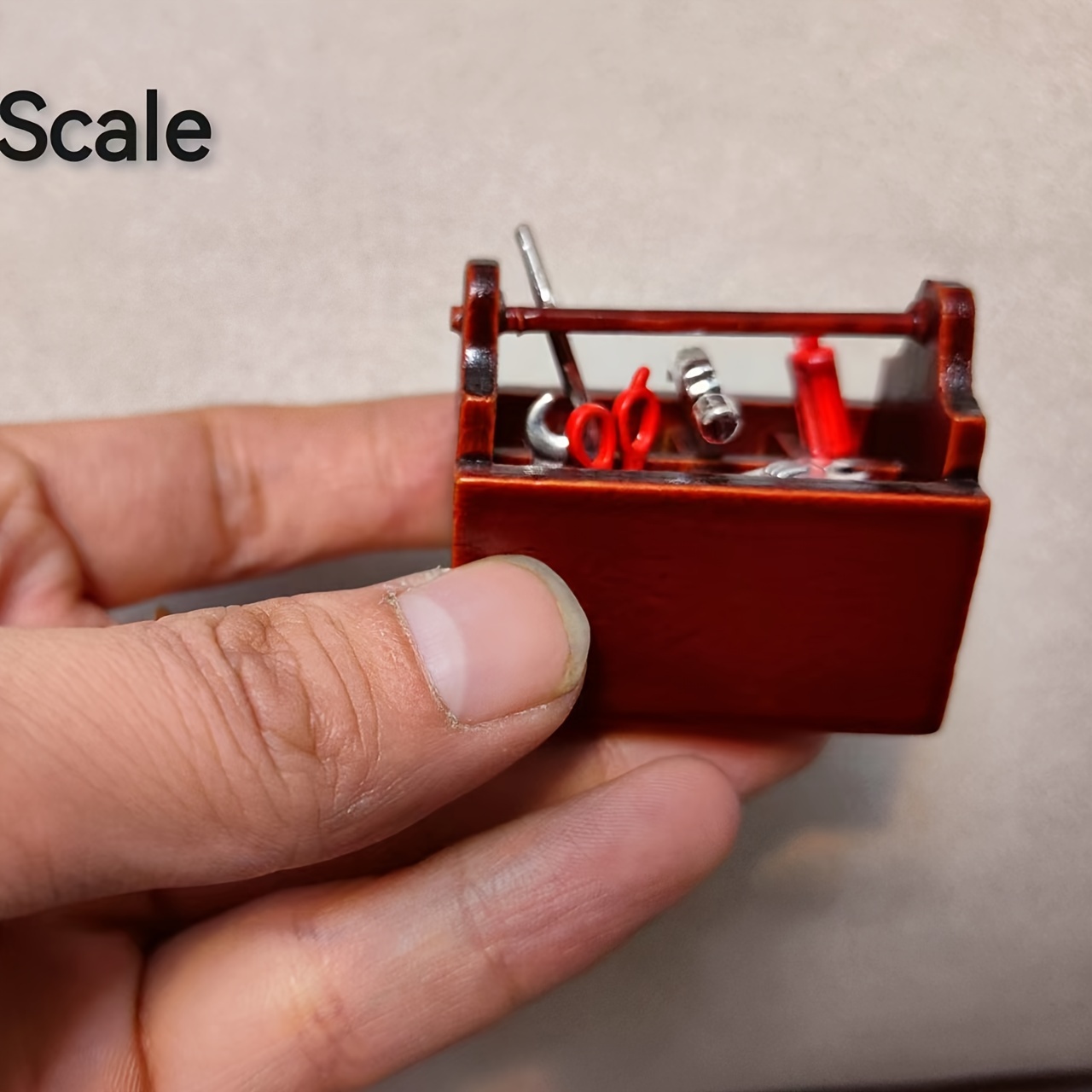 Rangement de boîte à outils miniature à l'échelle 1/14 pour