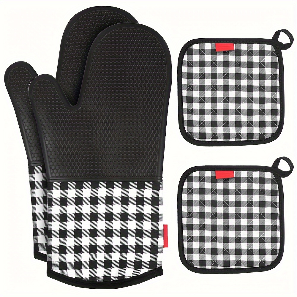 Cotton Pot Holder Heat Insulation Gloves Kitchen - Temu