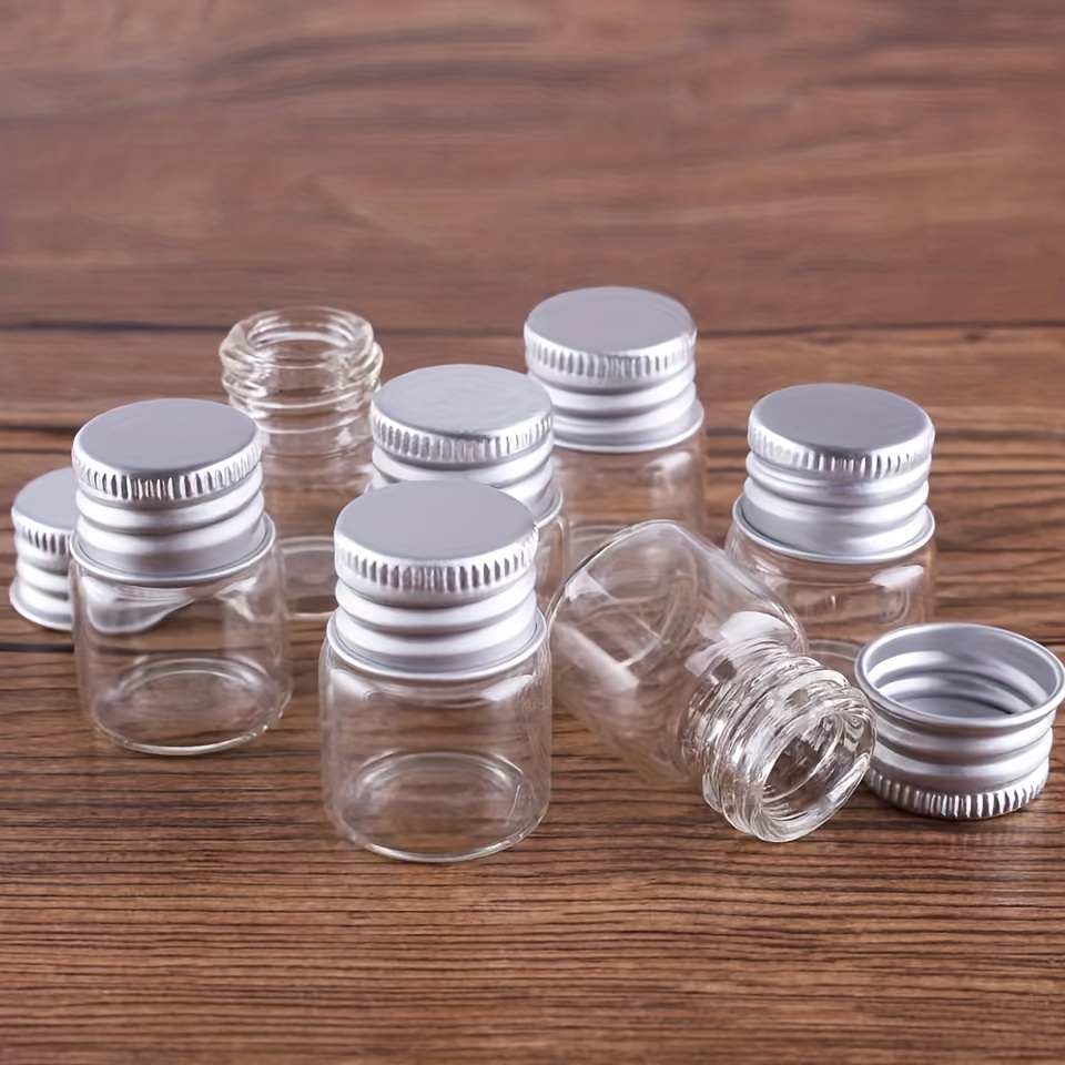 Glass Bottles Clear Small Vials Empty Mini Jars With - Temu