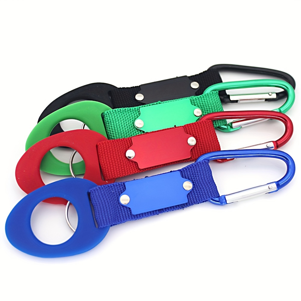 4PCS/Pack Water Bottle Holder Clip Carabiner Buckle Key Chain For Hiking  Camping