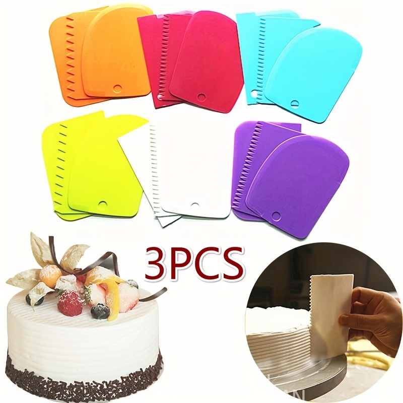 3 ピース/セットプラスチックケーキクリームベーキングスクレーパー