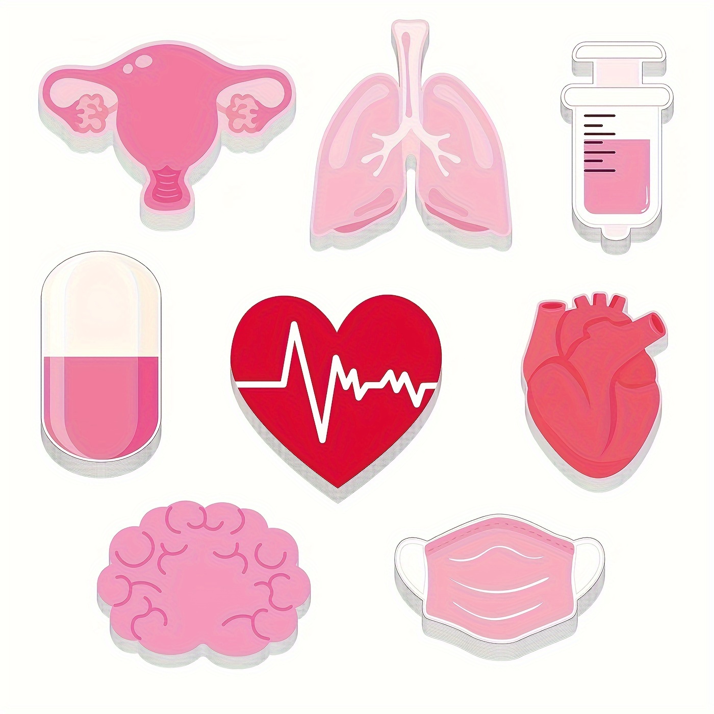 8pcs Mini Funny Nurse Sticky Notes Medical Theme Special-shaped Sticky  Notes, Cute Cartoon Sticky Notes Nurse Booklet Memo Hospital Nurse Work  Accesso