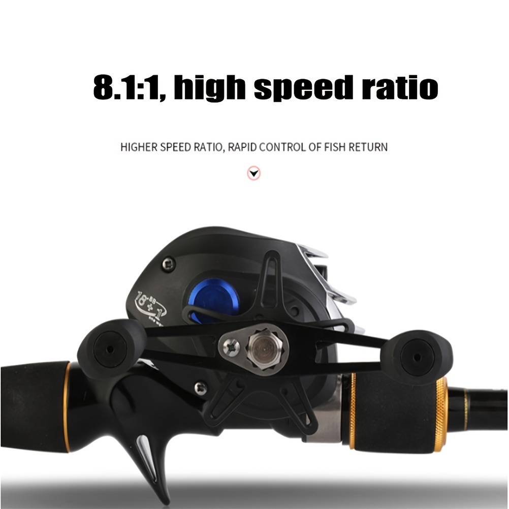 * 1pc 6.35oz Baitcasting Fishing Reel, 7.1:1 Gear Ratio, 17.64LB Max Drag,  Fishing Tackle For Small Fish Species